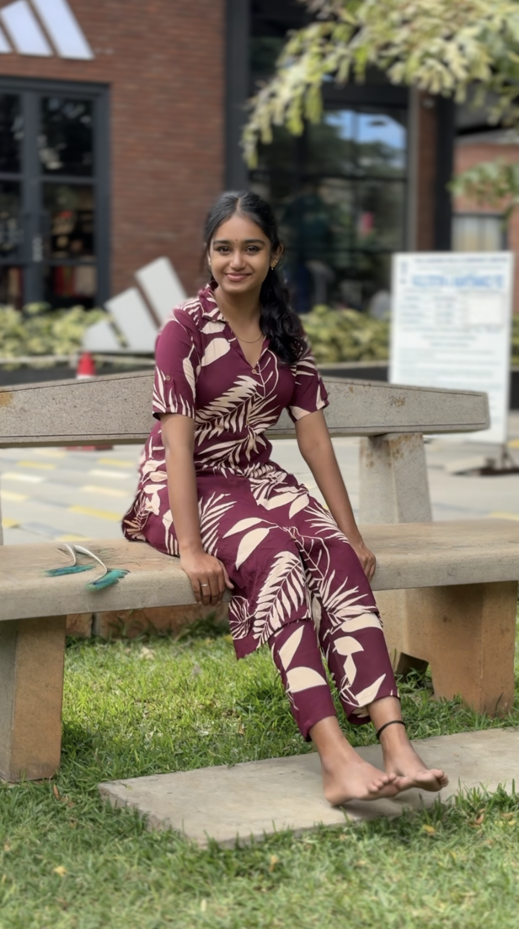 Wine leafy co-ordset