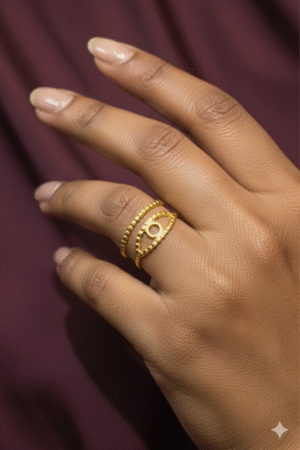 Eye shaped trendy Ring