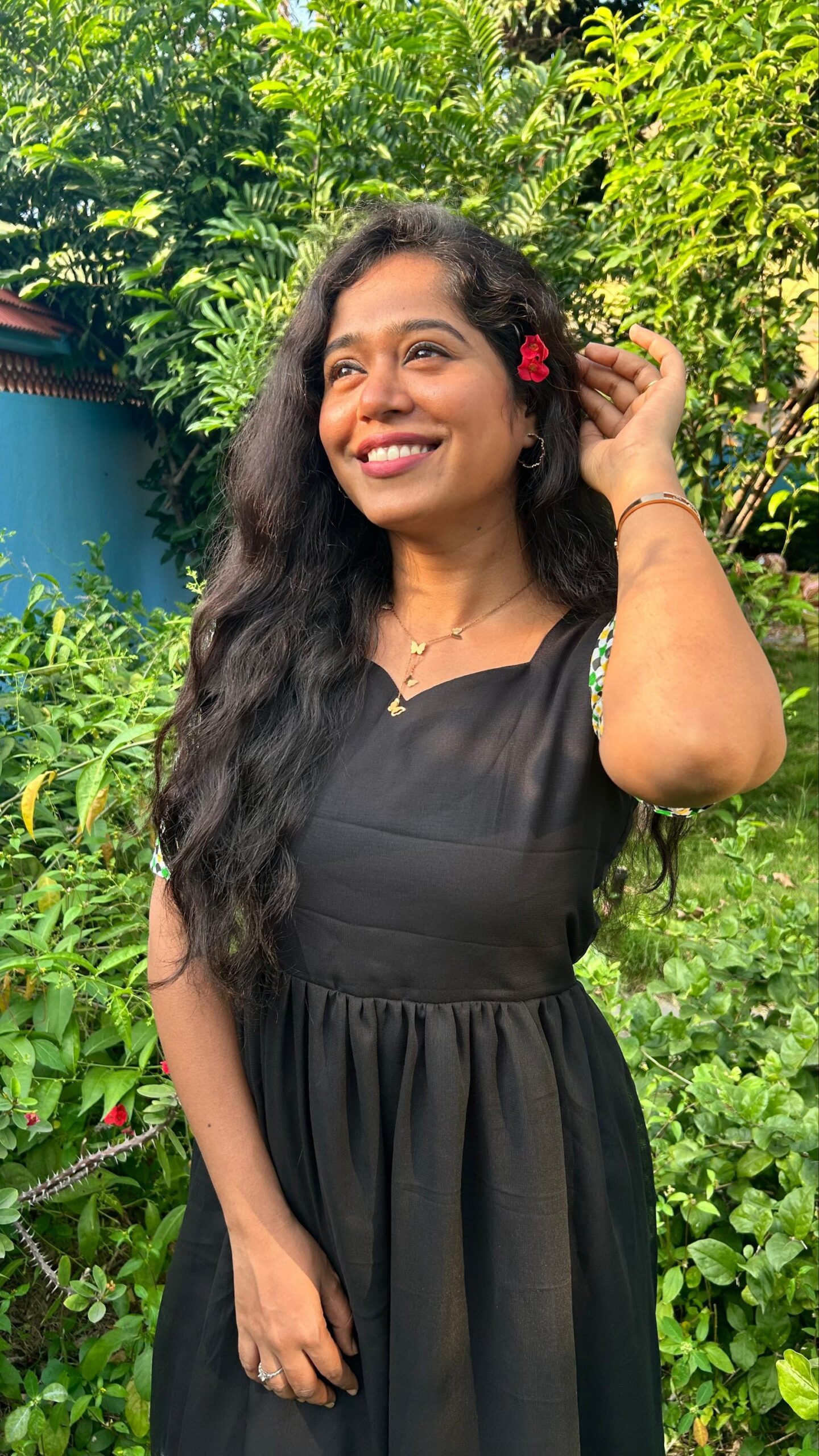 Best selling black georgette dress with cotton hakoba🖤