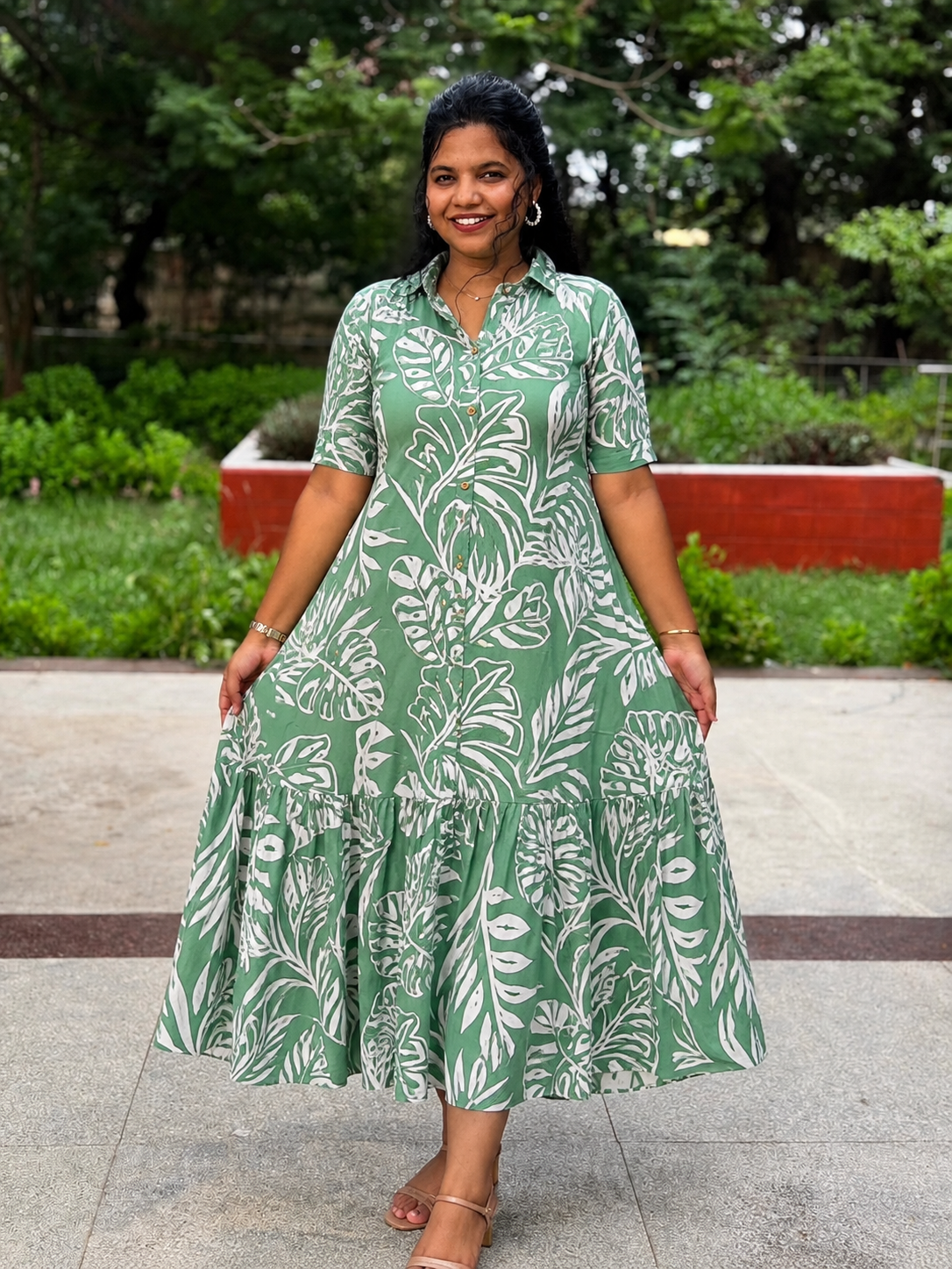 Tropical Breeze Shirt Dress
