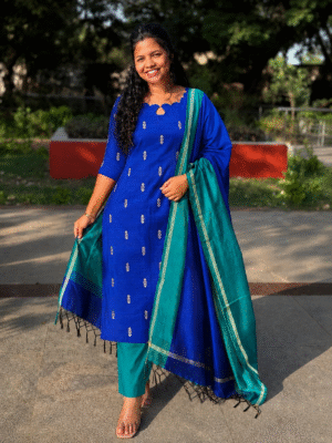 Indrani Royal blue suit set