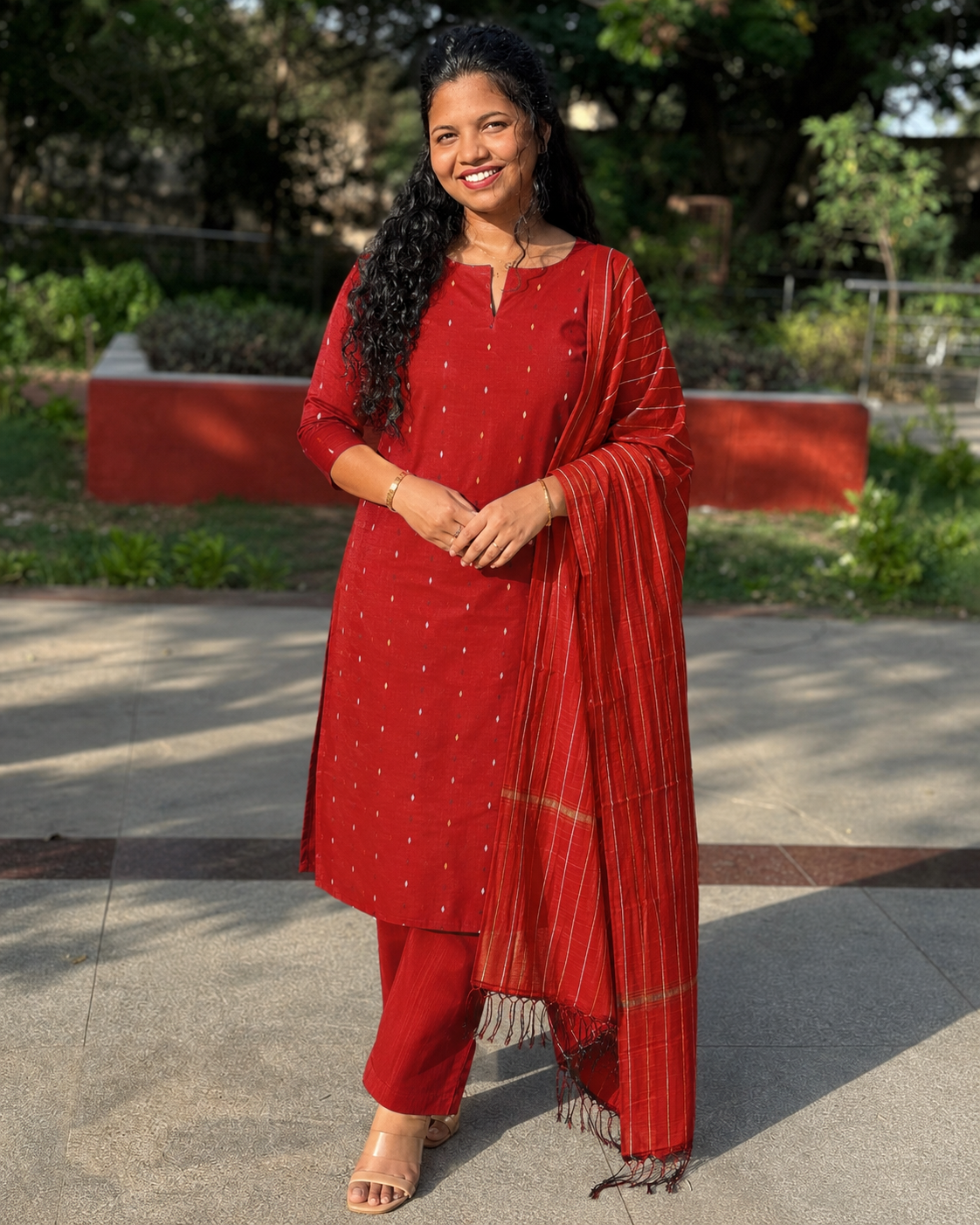 Surya - The Sun-Kissed Red Kurta Set
