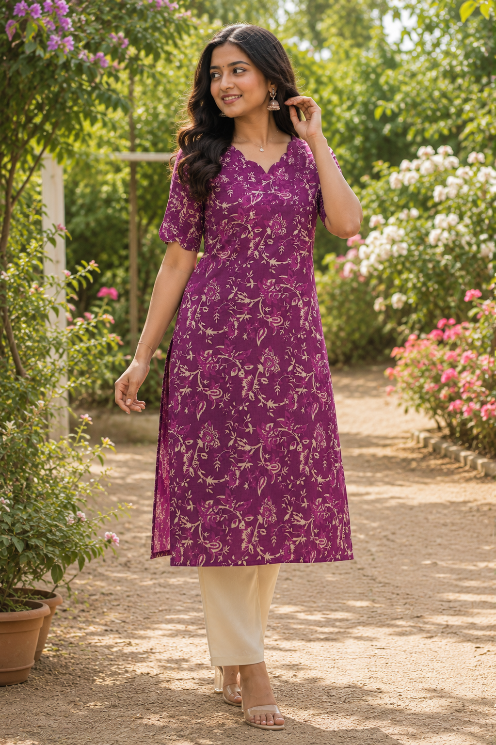 Purplish pink pretty floral