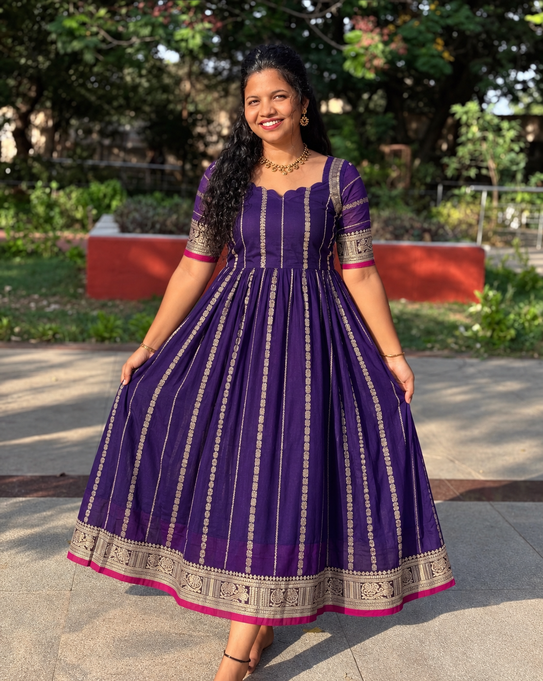 Royal Purple Anarkali!